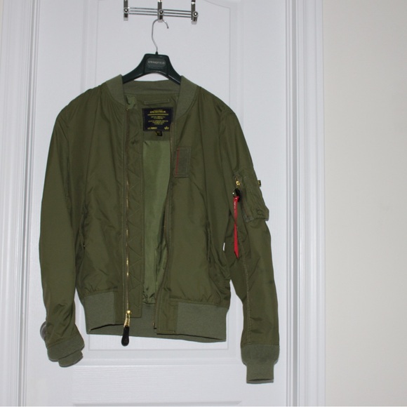 Alpha Industries Olive Bomber Jacket - Picture 5 of 7